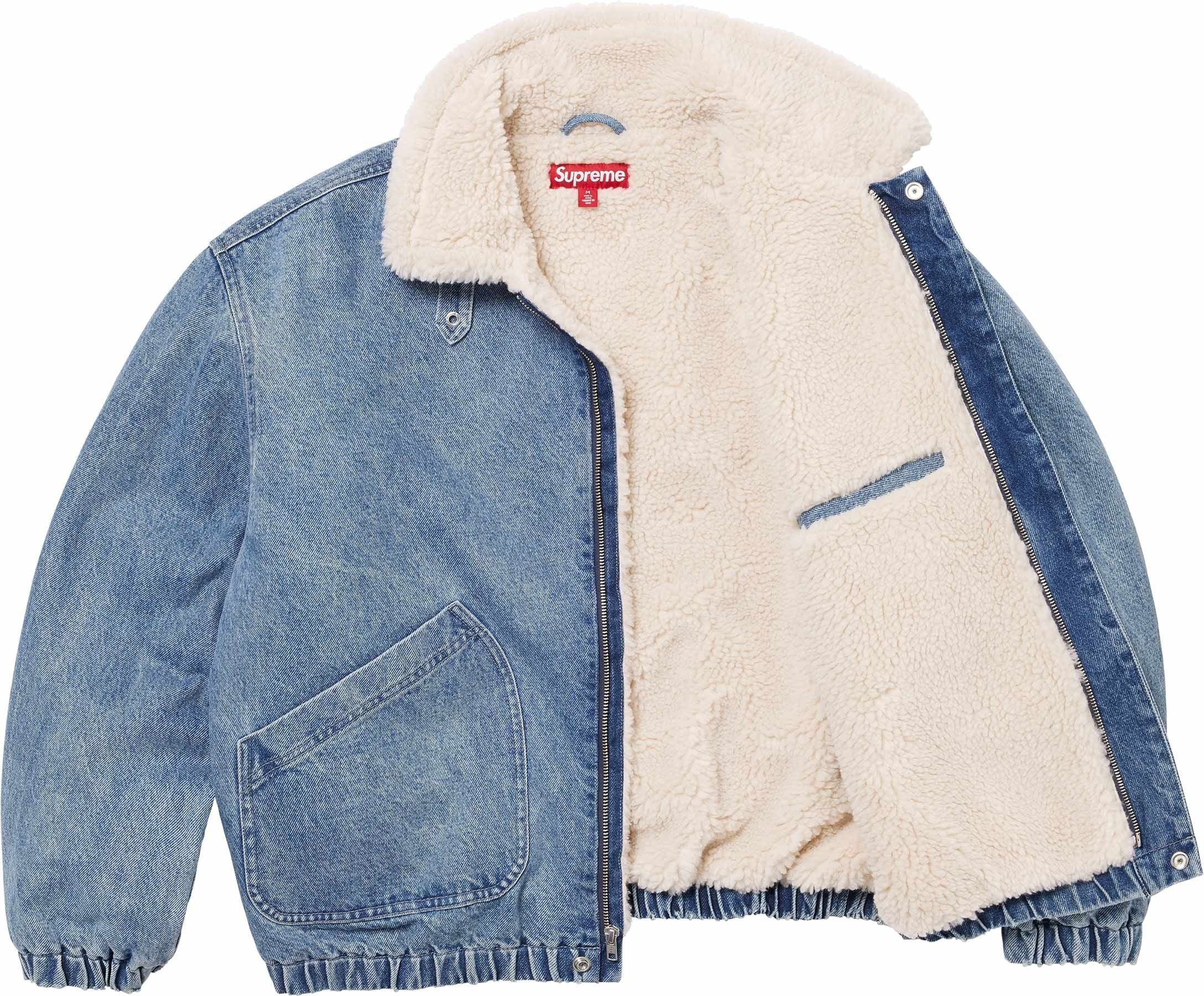 Faux Shearling Lined Bomber Jacket view 22